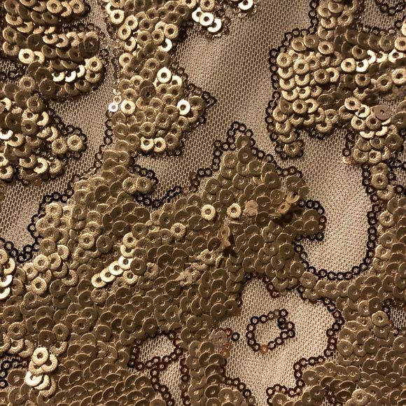 Gold Sequin Racer Back Dress - Picture 10 of 10